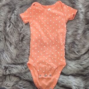 Carter's Orange and White Bodysuit One Piece